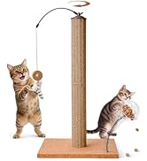 Amazon | Odoland 猫爪とぎポール 自然コルクと段ボール製 65cm