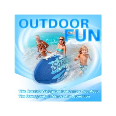 SOAK 9-Inch Water Football Waterproof Foam Ball for Pool, Beach & Lake Games, Kids Ages and Adults, Outdoor Family Toy