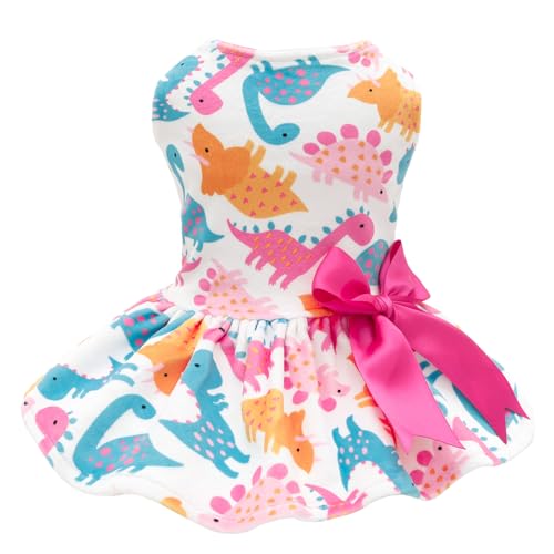 CuteBone Velvet Dog Dresses for Small Dogs, Stylish & Soft Fabric, Comfortable Fit for Everyday Wear, Perfect for Special Occasions NCVA12L