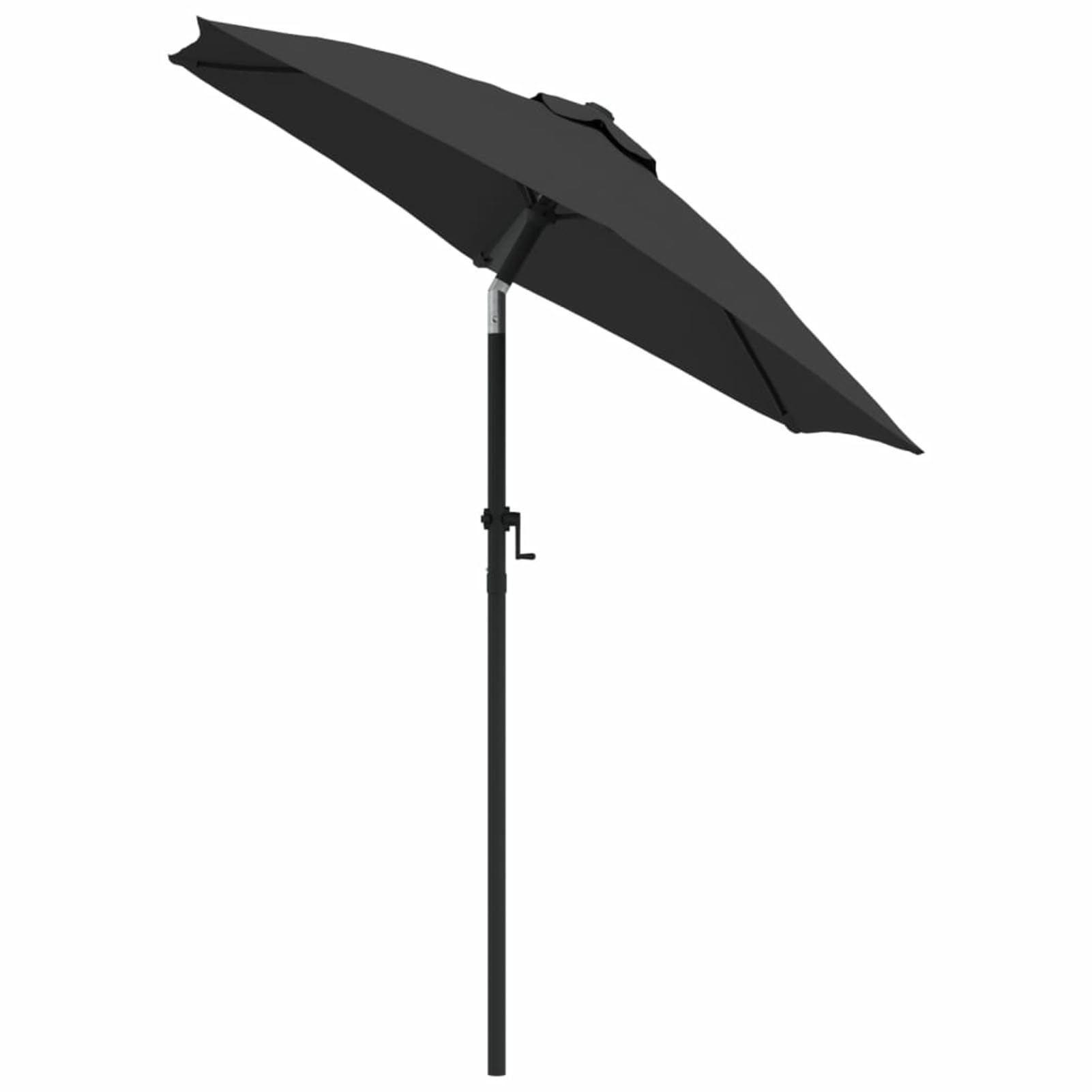 Homgoday Sombrilla de Aluminio Gris Antracita 200x224 cm Sombrilla de Jardín,Protección UV Sombrilla Jardín Grande Orientable Jardín Parasol Balcón
