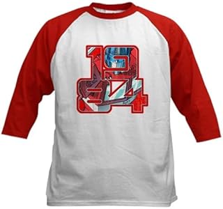 CafePress Transformers Optimus Prime 1984 Kids Baseball Tee Kids Cotton Baseball Jersey, 3/4 Raglan Sleeve Shirt Red/White