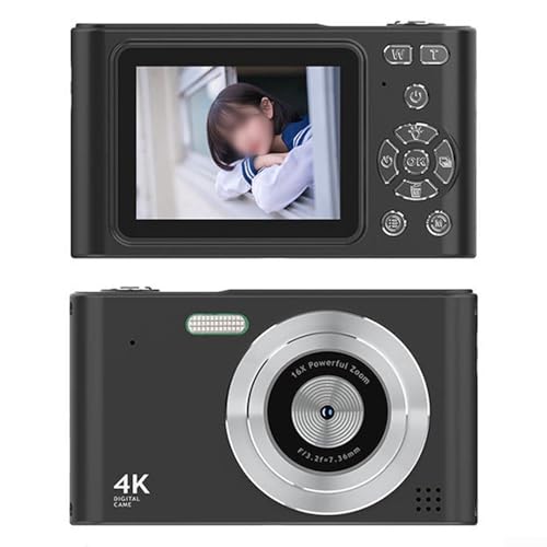 Inspiring Young Photographers - Cámara compacta recargable con impresionante función de zoom (negro)