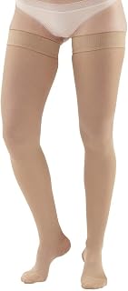 Ames Walker AW Style 257 Microfiber Opaque 15-20 CT Thigh Highs w/Band Natural Xlarge AW257-P
