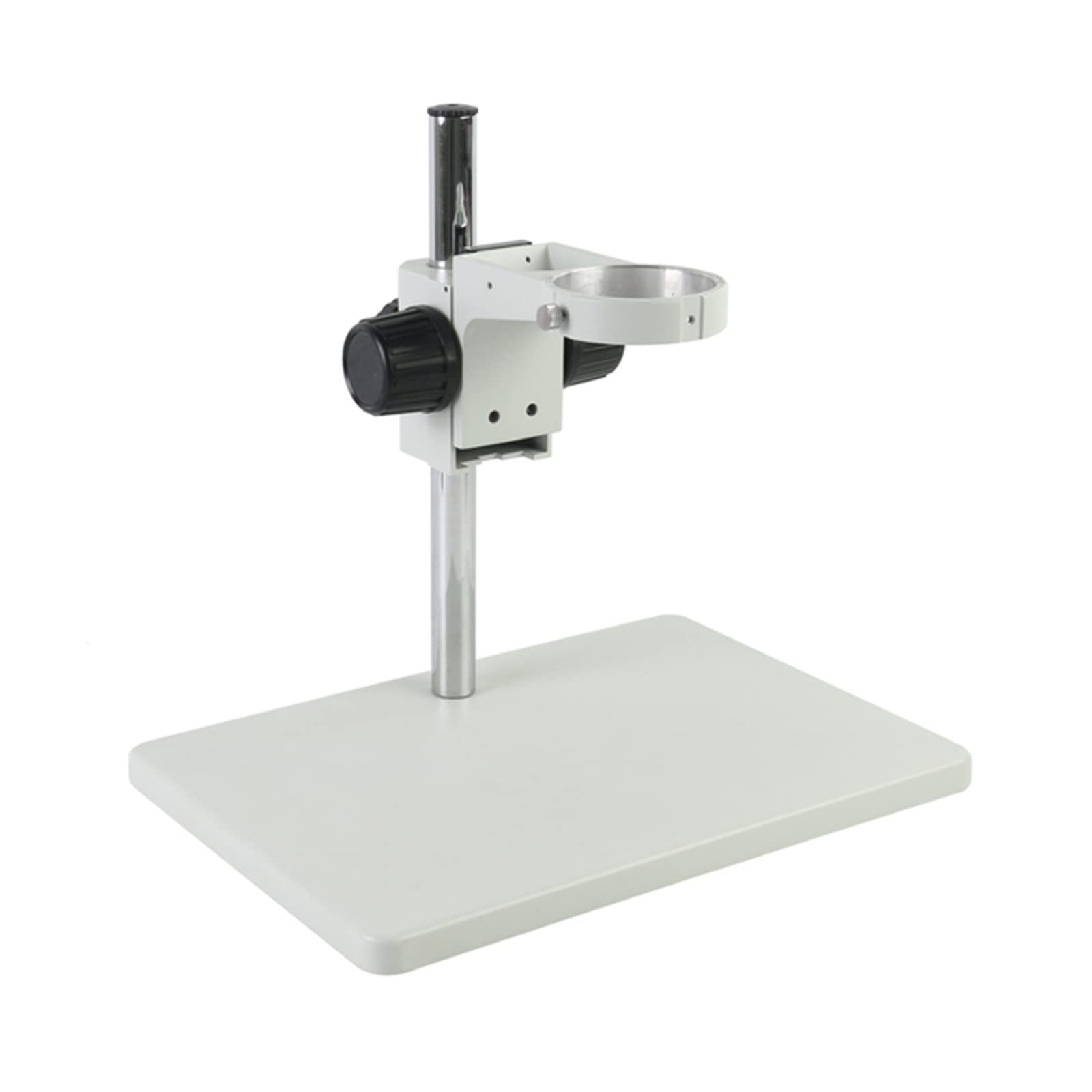 Soporte para cámara de microscopio Binocular trinocular Industrial, Brazo de Soporte de 76 mm, Banco de Trabajo de Mantenimiento Giratorio Universal de 360 Grados (Plata, 375 x 255 mm)