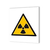 Panneau signalétique - Pictogramme d'avertissement - Danger en Dibond 20 x 20 cm | Matières Radioactives - 20