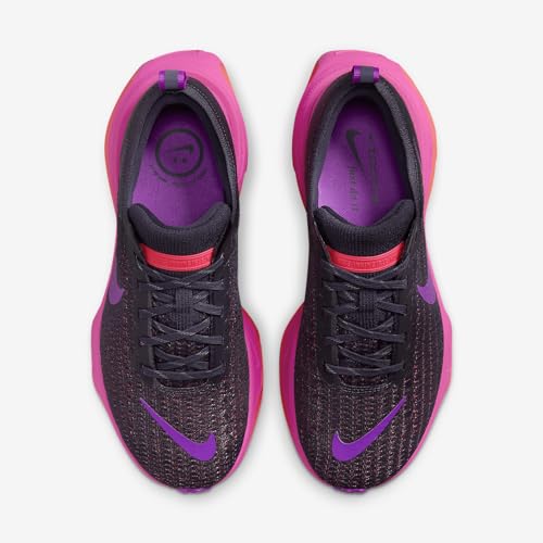 Nike Invincible 3 Women's Road Running Shoes (DR2660-501, Dark Raisin/Hot Punch/Laser Fuchsia/Hyper Violet) Size 5
