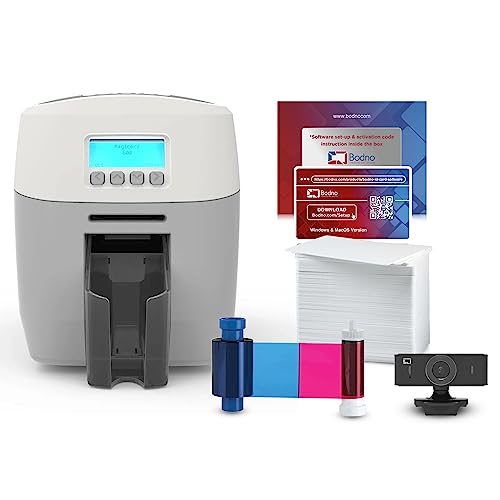 Bodno Magicard 600 Dual Sided ID Card Printer & Complete Supplies...
