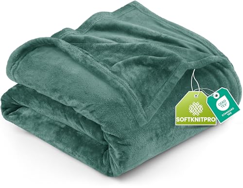 Utopia Bedding Fleece Blanket King Size Celadon 300GSM Luxury Fuzzy Soft Anti-Static Microfiber Bed Blanket (90x102 Inch)