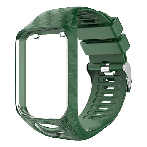 Pulseira de relógio inteligente de substituição de silicone de grão esculpido de 1 unidade compatíve