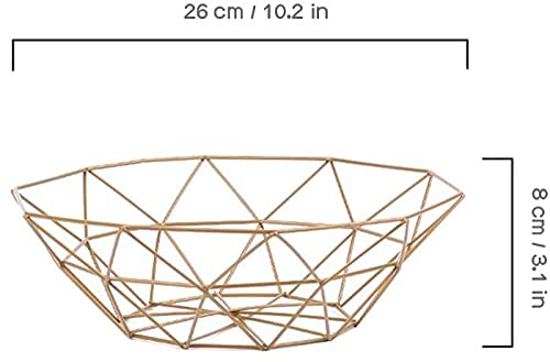 YTBHSHXZ Panier à fruits multifonctionnel Euro Basket au design antique et épuré, en métal, poser sur une table – vue 2