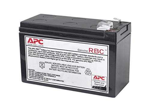 APC RBC114 batería para sistema ups Sealed Lead Acid (VRLA) 12 V - Baterías para sistemas ups (Sealed Lead Acid (VRLA), Negro, 60 VAh, 12 V, 1 pieza(s), 5 año(s))