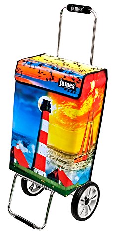 James® Einkaufstrolley modern Design Botticelli, Einkaufswagen bunt, Hackenporsche, Shopping-Lifestyle, Planenmaterial, bis 50kg Tragkraft, Grosse Räder, Made in Vienna – Bild 3