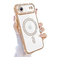 Newseego Custodia IPhone 14 Pro Max Glitter Trasparente Rosa - Magnetica Per Magsafe, Antingiallimento E Antiurto - 4