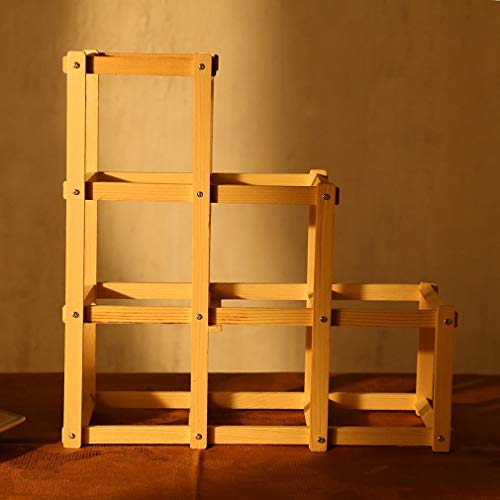 Soporte plegable de madera para 6 botellas de vino miniatura 5