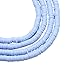 Produktbild NBEADS 10 Stränge, 380-400 Stück/Strähne, handgefertigt, flach, rund, Polymer-Perlen, Abstandshalter für DIY Schmuckherstellung, 6 × 1 mm, Loch: 2 mm, 45 cm, Cornflowerblue