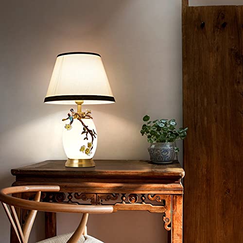 FAZRPIP 58&times;36 cm Bedroom Bedside Lamp Creative hand-painted enamel Table lamps large table lamps for living room porch Home Office Desk Nightstand Table Lamp steampunk buy now online