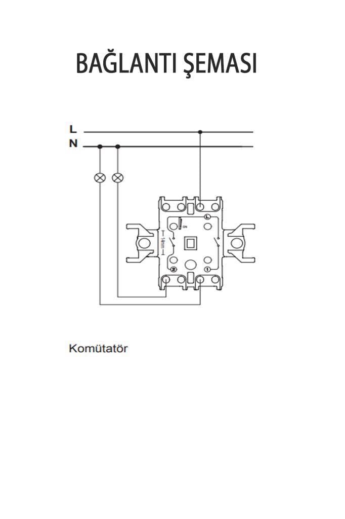 Schneider Asfora Antrasit Komütatör Anahtar - Çerçeveli