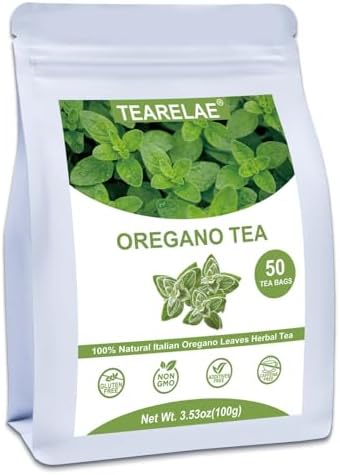 TEARELAE Oregano Tea Bag, 50 Count, Dried Oregano Leaves