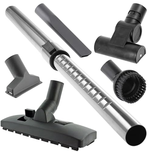 Spares2go Mini Turbine Turbo Brush + Rod Tool Kit for Guild GWD16 GWD30 16L 30L Wet Dry Vacuum Cleaner (35mm)