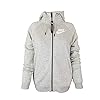 Nike Sportswear Womens Standard Fit FZ Cool Grey Heather/Sail CI1179-050 (X-Small)
