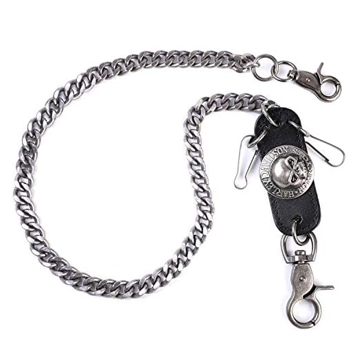 ZOYLINK Hombres Pantalones Cadena Hombre Cadena para Pantalon Hip Hop Punk Pantalone Jeans Cadena