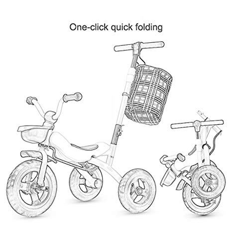 GYF Kinder Trike Kinder Dreirad Dreirad Kinder Multifunktions Dreirad mit einem Knopf Falten 2-6 Jahre alt Baby Outdoor… – Bild 4