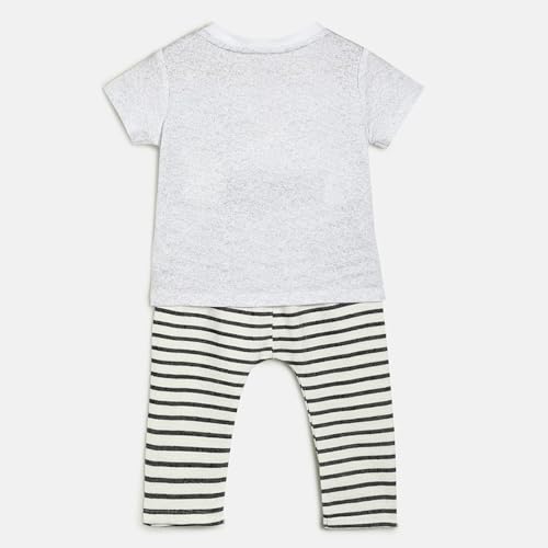 Image of miniklub Boys Grey & Black T-Shirt With Trousers