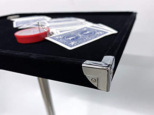 SUMAG Magietricks Tablett Magier Tisch (Silberdekoration) Profi Stativ Magier Tisch Bühne Nahaufnahme Magic Show Trick Requisiten Magie Zubehör einfach zu tragen/Lagerung