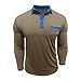 Polo Mens Long, Sleeve Fall Winter Business Casual Basic Dress Collar Shirt Polos Men Tops Long Casual Man Clothing Camisetas para Hombre (XXL, Khaki)