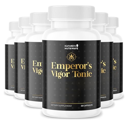 Emperor’s Vigor Tonic - 100% Natural Herbal Supplement | Non-GMO, No Stimulants, Easy to Use | 60 Capsules, 6 Month Supply | Made in USA