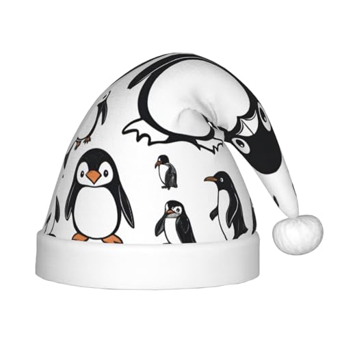 AYYQWE Bonito sombrero de Navidad con estampado de pingüino para adultos, para fiestas, Navidad, Año Nuevo, celebraciones de temporada