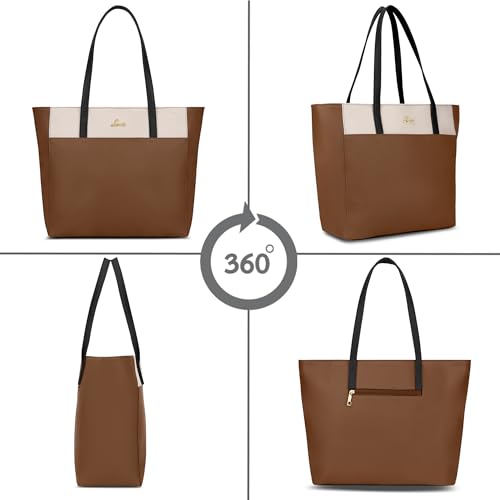 Image of Lavie Women's Eliana Colourblock Tote Bag for Women | Tote Handbag for Work | Ladies purse | Stylish Shoulder Bag | Gift for Women