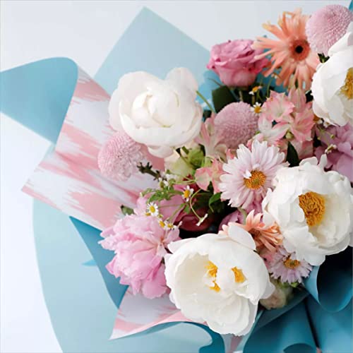 Image of Oasis Cellophane Sheets For Multipurpose Gift-Hamper Packaging 58x58cm, 20 Sheets, 50 Microns Flower Wrapping Pink Chevron Print Sheet