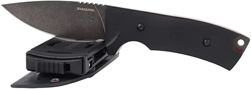 Miniatura 9 de MASALONG Kni220 Supervivencia Hoja de cuchillo recta vg10 cuchillo táctico de hoja fija con vaina Para acampar ejército de caza (blanco)