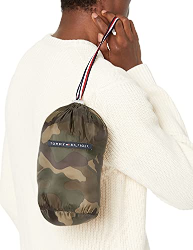Tommy Hilfiger Men's Ultra Loft Lightweight Packable Puffer Jacket (Standard And Big And Tall), Olive Camouflage, Medium #TOP2