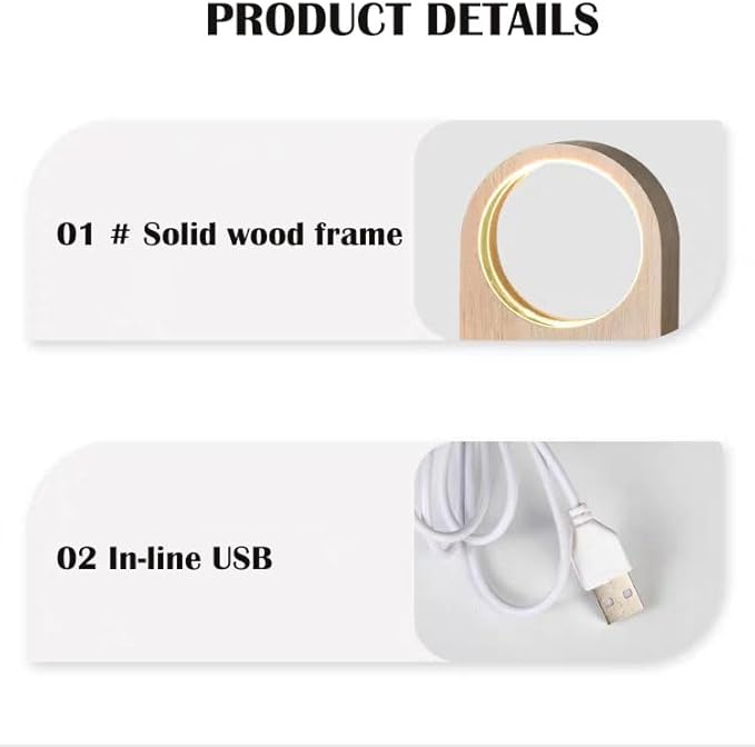 Esevalia 3D Illusion Lamp Night Light for Best Friend Sister Boys & Girls Women Birthday LED Wooden Table Lamp with USB(Love Cloud) photo 2