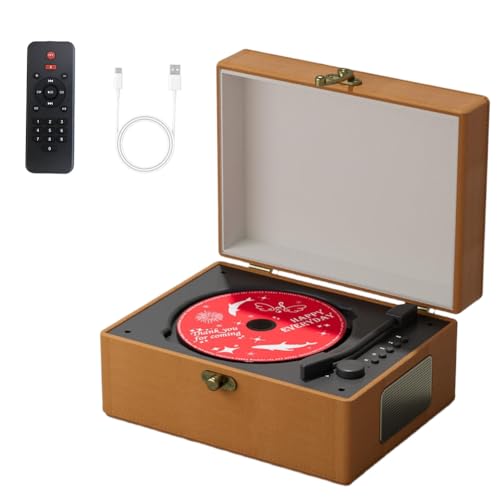 Lecteur CD en cuir rechargeable idéal comme musique de fond BGM pour décoration intérieure salon