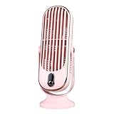 Yechiry Tower Fan for Bedroom, Ultra Quiet Oscillating Table Fan, Powerful Personal Small Standing with 5 Gears, Portable Electric USB Rechargeable Desk for Home, Office Desktop (Pink) - Image 4