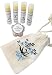 5 Organic & Natural Solid Perfume Jasmine Lavender Plumeria Patchouli Tangerine (4 tube + 1 Jar) - Free Embroidered Pouch
