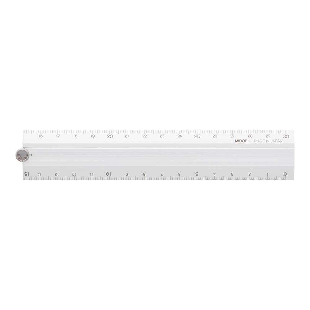 Règle multiple en aluminium MIDORI, 30 cm, argent A, pliable, 30 cm