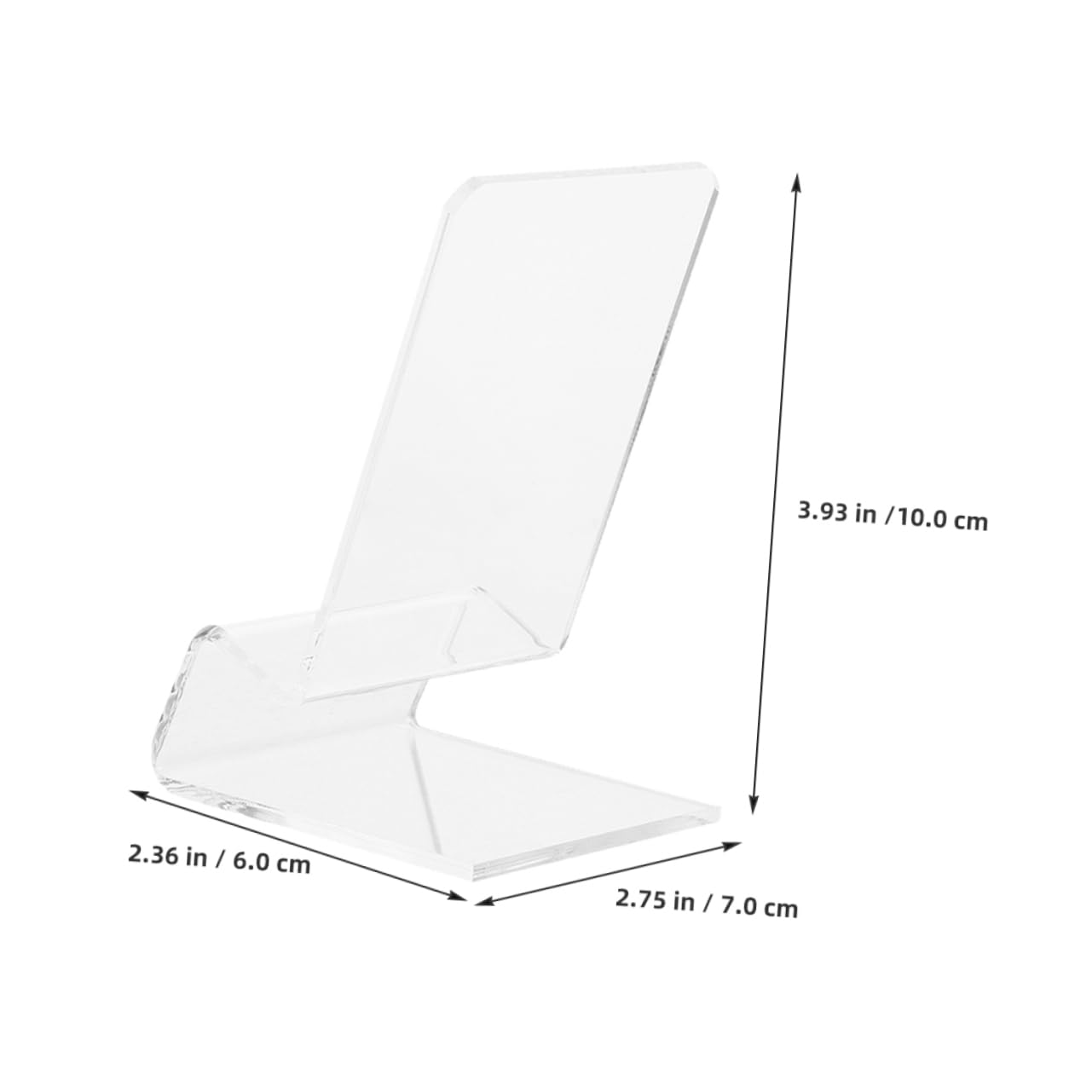 Supporto per Cellulare da Scrivania in Acrilico Trasparente 15 Pezzi | Tablet e Smartphone, Design Compatto e Linee Eleganti, Supporto Stabile per Videochiamate e Visione