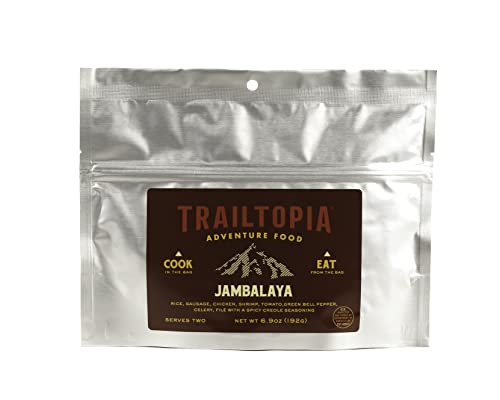 Trailtopia Hearty Jambalaya- Freeze Dried Hiking Dinner | Delicious Taste | Quick & Easy Prep | Lightweight | Perfect For Camping & Backpacking | High Energy Meals For Outdoor Adventures #TOP4