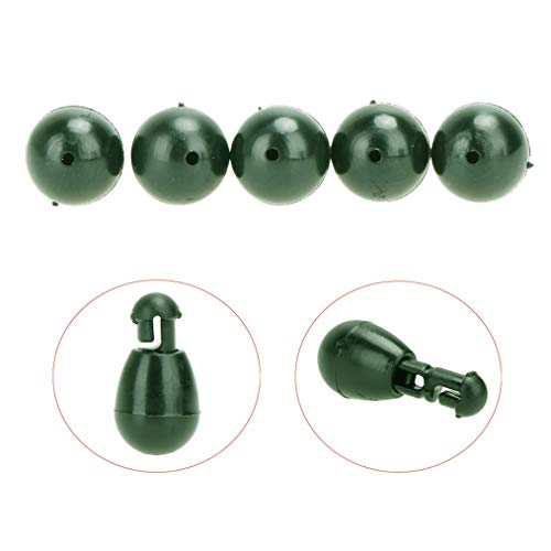 20 cuentas de cambio rápido Camo Pesca Longitud de gancho Instantáneamente Shock Bead para Comedero de Pesca de Carpa Cover