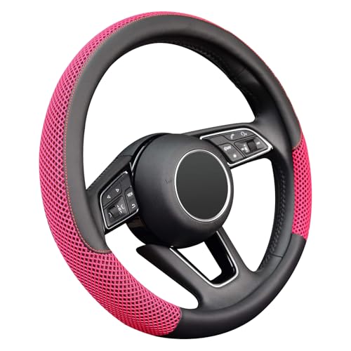 GmeDhc Coprivolante Auto Universale 37-39cm, Copri Volante Traspirante e Assorbente del Sudore, Accessori Auto Decorazione, per la Maggior Parte delle Automobili