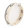MANCHAP 3 Sizes Wooden Tambourine, Handheld Tambourine, Wooden Hand Drum with Jingle Bells, Percussion Musical Instrument for Rhythm Learning, Performance, 6 Inch, 8 Inch, 10 Inch #4