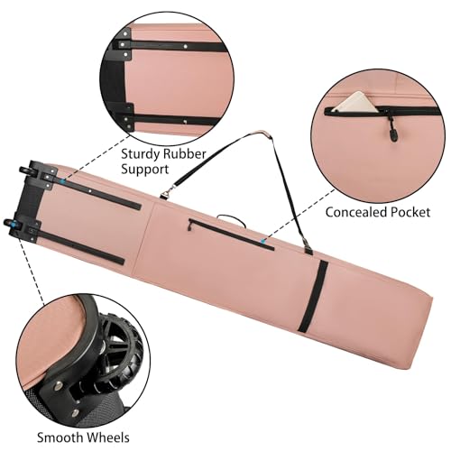 WOLT Snowboard Bag with Wheels- Padded Ski Bags for Air Travel, Fit to Double Pairs of Skis up to 190 cm by WOLT - Image 7