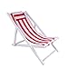 liegestuhl Schwerelosigkeit Klappbare Liegen, Liegestuhl Aus Holz, Bogendesign, Höhenverstellbar, Leicht zu Tragen, Unterstützung 150kg(Color:Roter Balken)