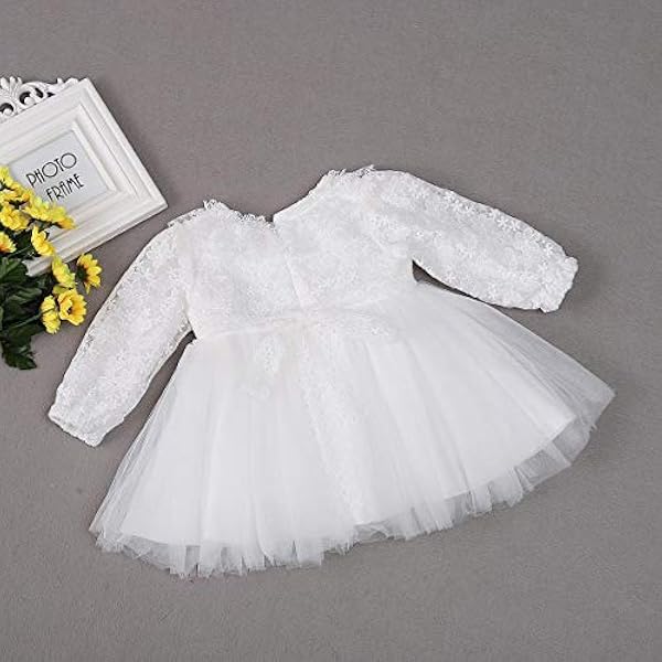 Happy Cherry Vestido de princesa para niña, vestido de bautizo, vestido de flores para niña con gorro, para bodas, fiestas