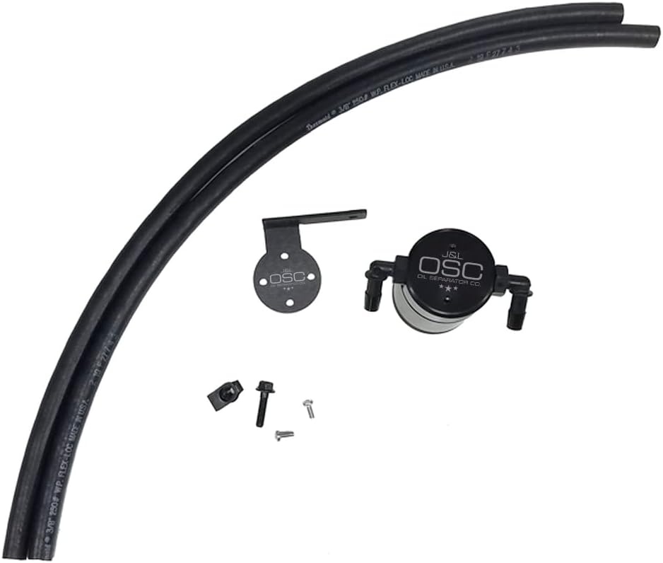 J&L Oil Separator Co. 3.0 Oil Separator Compatible with 2013-2018 Escape 2.0L Passenger Side (Black)