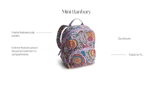 Amazon.com: Vera Bradley Women's Premium Cotton Mini Banbury